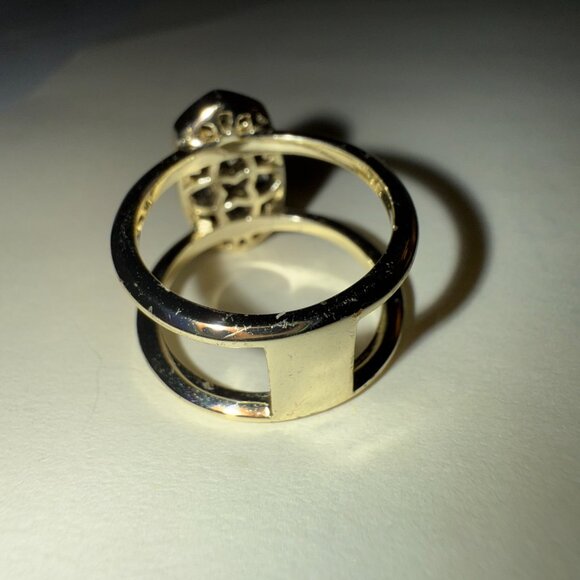 Kendra Scott Double Band Black Ring Size 6 - Picture 10 of 13